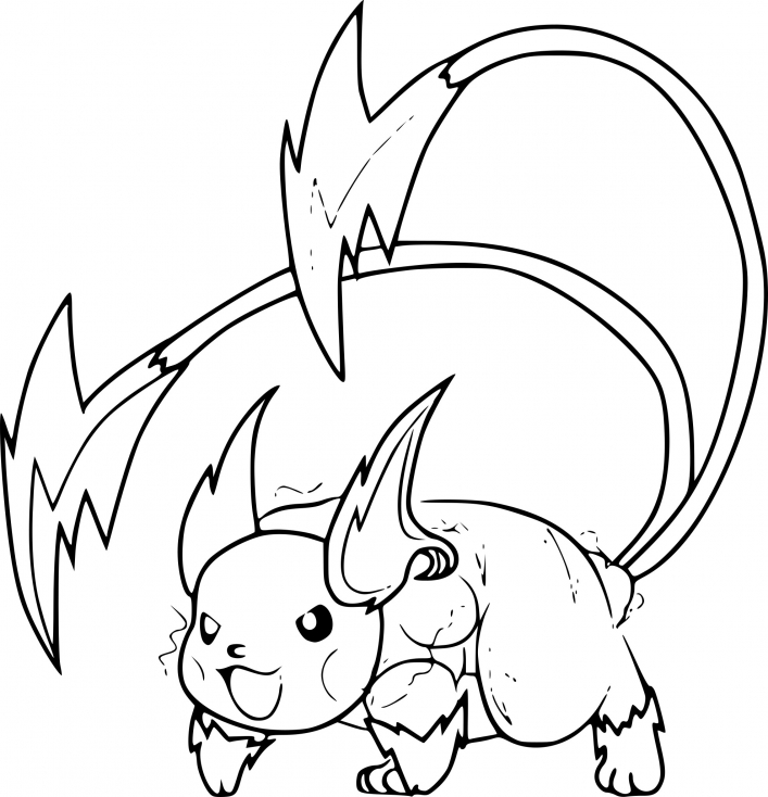 Coloriage Méga-Raichu Pokemon