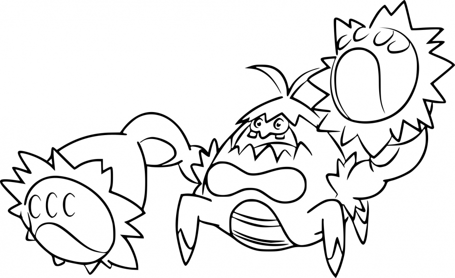 Coloriage Crabominable Pokemon