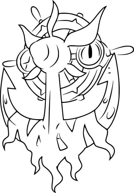 Coloriage Sinistrail Pokemon