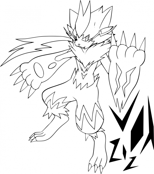 Coloriage Zeraora Pokemon