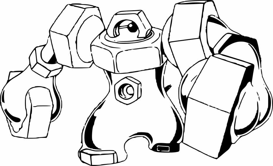 Coloriage Melmetal Pokemon à imprimer