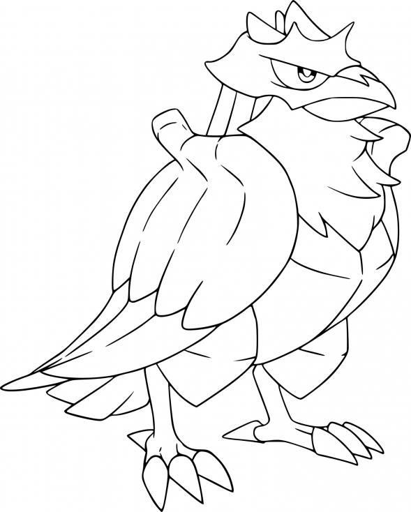 Coloriage Corvaillus Pokemon