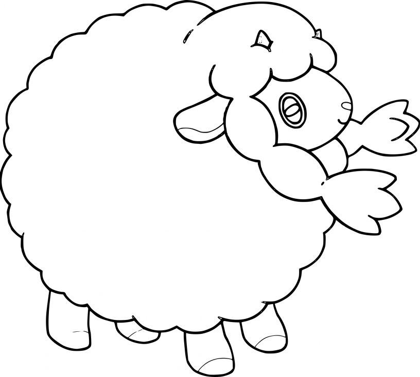 Coloriage Moumouton Pokemon