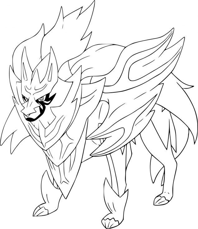 Coloriage Zamazenta Pokemon