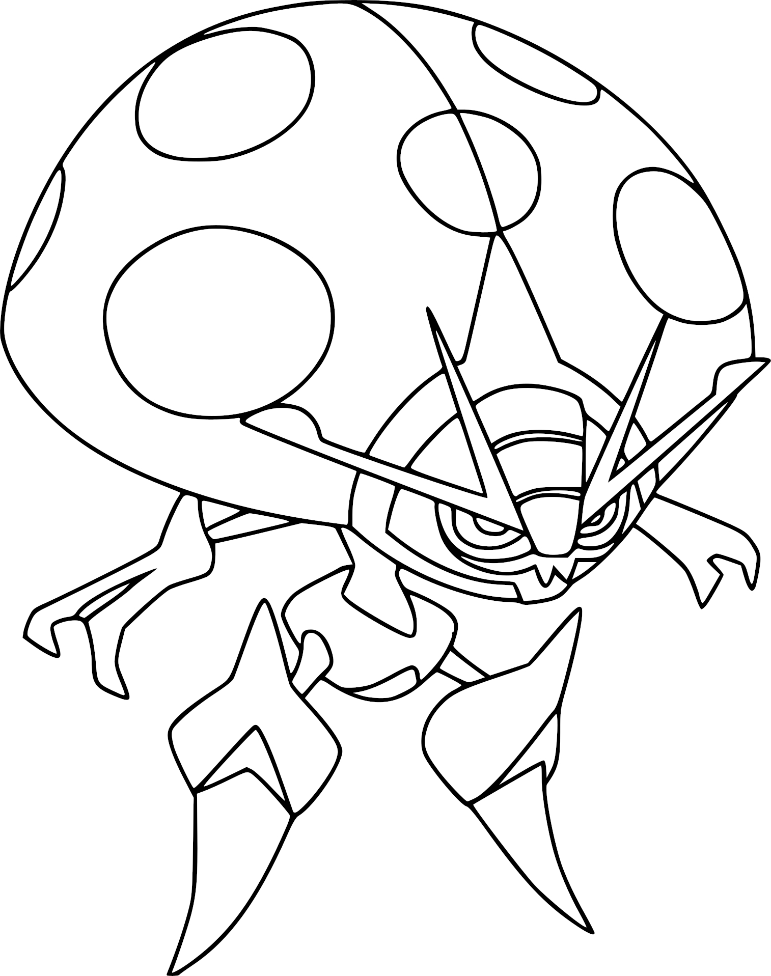 Coloriage de Pokémon, image coloriage pokemon kapoera à colorier