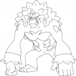 Coloriage Gorythmic Pokemon